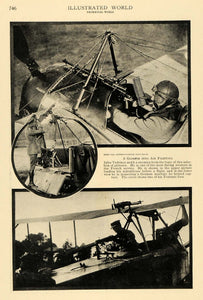 1916 Print Jules Verdines French Fight Pilot Gunman WWI ORIGINAL HISTORIC ILW2