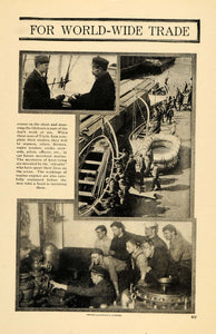 1918 Print America Trade Calvin Austin Craft War Marine ORIGINAL HISTORIC ILW2