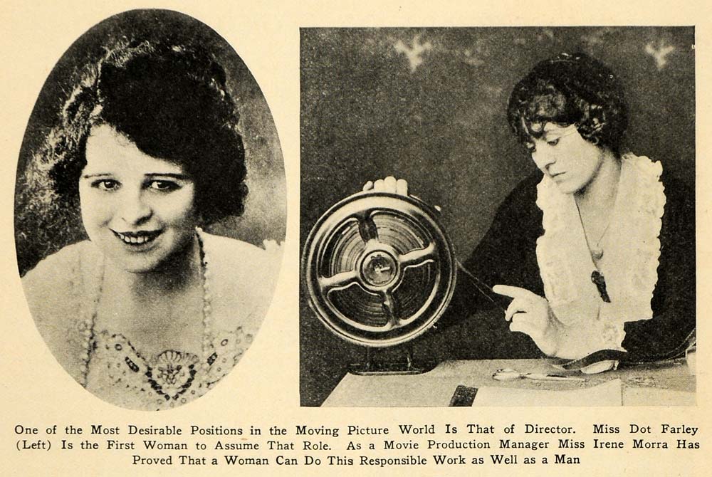 1923 Print Dot Farley Irene Morra Director Film Theatre ORIGINAL HISTORIC ILW2