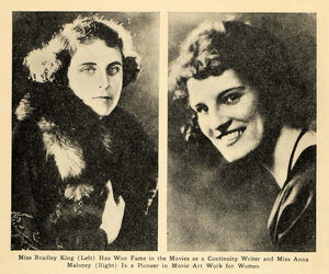 1923 Print Bradley King Anna Maloney Movie Theatre Art ORIGINAL HISTORIC ILW2