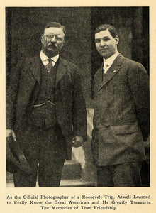 1923 Print Theodore Roosevelt Atwell Portrait Teddy - ORIGINAL HISTORIC ILW2
