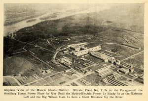 1923 Print Muscle Shoals Airplane Nitrate Plant Power - ORIGINAL HISTORIC ILW2