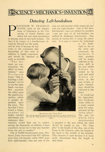 1916 Print Ulna Plus Franklin Jones Professor Left Hand - ORIGINAL ILW2