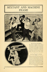 1917 Print Seaman's Institute Sextant Gun Holder WWI - ORIGINAL HISTORIC ILW2