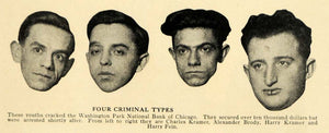 1917 Print Boy Bank Robbers Chicago Kramer Brody Fein - ORIGINAL HISTORIC ILW2