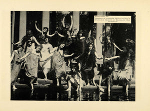 1915 Print America Drama Dance Society Girls Togas Pond ORIGINAL HISTORIC ILW2