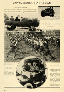 1915 Print Vienna Austria Automobile Bayonet Soldier - ORIGINAL HISTORIC ILW2