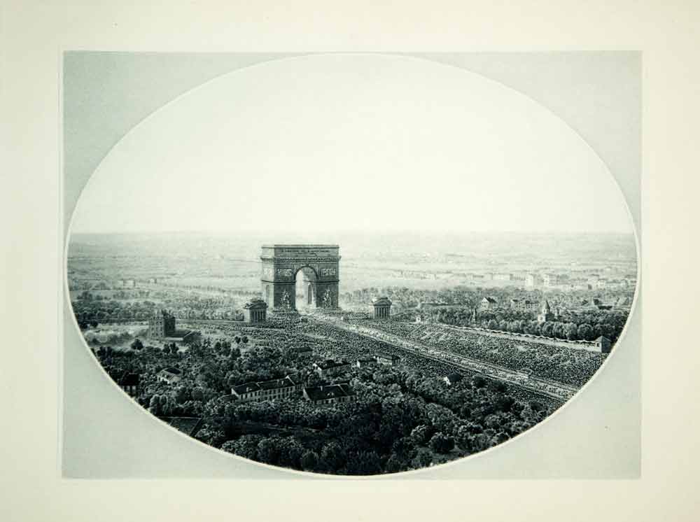 1902 Photogravure Marie Louise Napoleon Arc de Triomphe Paris Isabey Miniature