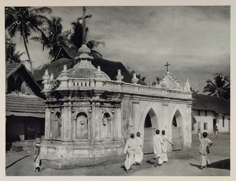 1928 Christian Chapel Church Alleppey Alappuzha India - ORIGINAL IN1