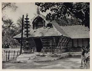1928 Hindu Temple Kochi Cochin India Architecture - ORIGINAL PHOTOGRAVURE IN1