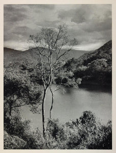 1928 Lake Western Ghats Mountain Range Jungle India - ORIGINAL PHOTOGRAVURE IN1