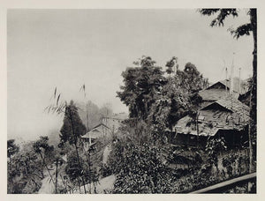 1928 Houses Darjeeling West Bengal India Photogravure - ORIGINAL IN1
