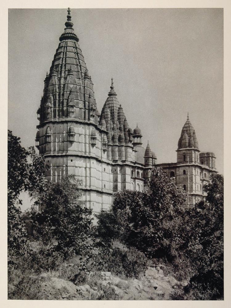1928 Chaturbhuj Temple Orchha Urchha India Architecture - ORIGINAL IN1