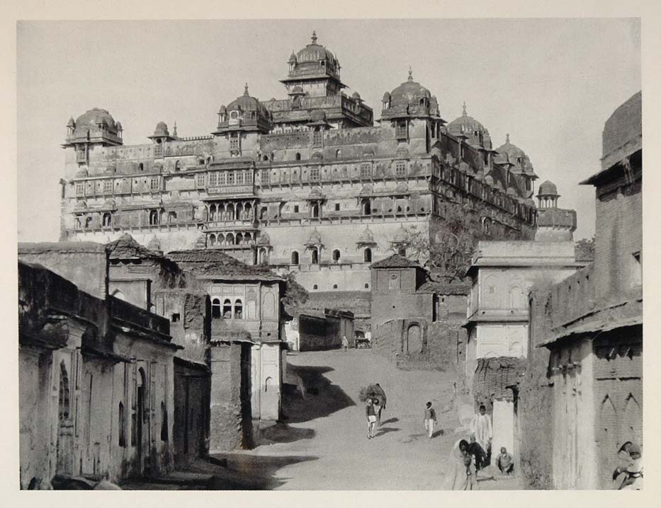 1928 Bir Singh Deo Palace Datia India Architecture NICE - ORIGINAL IN1