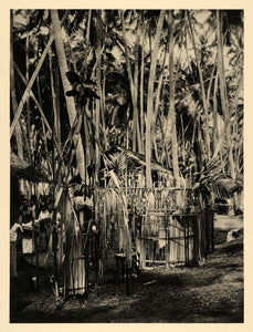 1929 Photogravure Galle Sri Lanka Ceylon Devil Dance Trap Ceremony Ritual Thovil