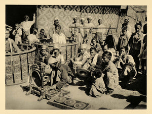 1929 Photogravure Burmese Orchestra Instruments Hsaing Waing Music Myanmar Burma