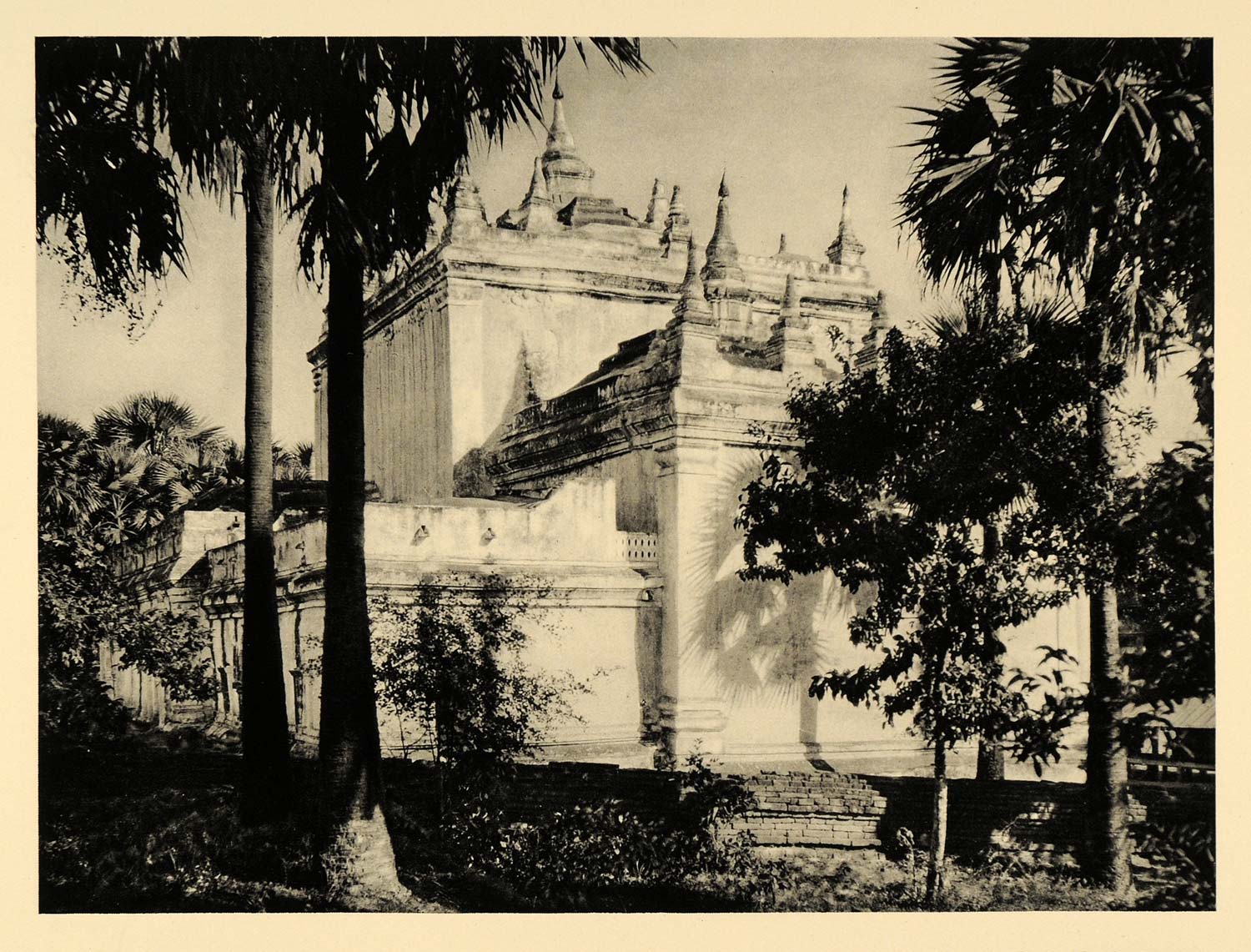 1929 Photogravure Manuha Temple Myinkaba Burma Myanmar Buddhism Architecture