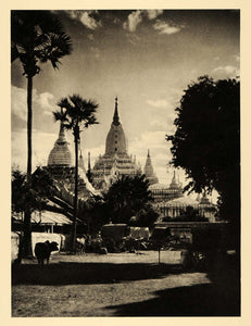 1929 Photogravure Ananda Pagoda Buddhist Temple Bagan Burma Myanmar Buddhism