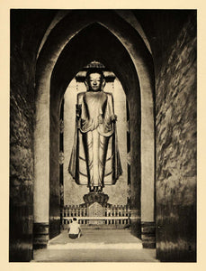 1929 Photogravure Buddha Gotama Statue Ananda Pagoda Temple Bagan Burma Myanmar