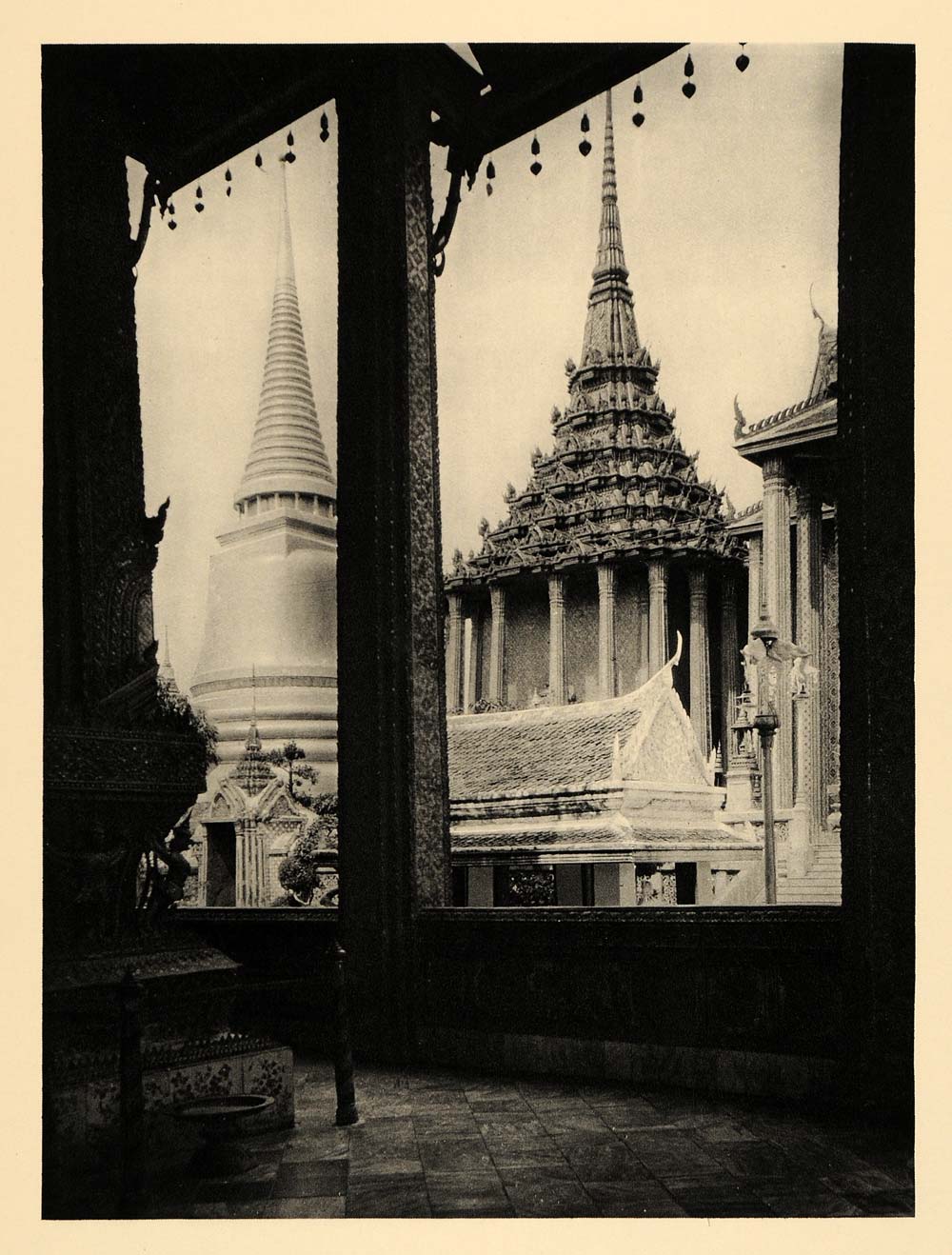 1929 Photogravure Wat Pra Keow Bangkok Buddhist Temple Buddhism Architecture