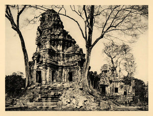 1929 Photogravure Angkor Cambodia Chau Say Tevoda Hindu Temple Ruins Archaeology