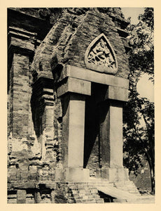 1929 Photogravure Champa Hindu Temple Entrance Yan Po Nagar Nha Trang Vietnam