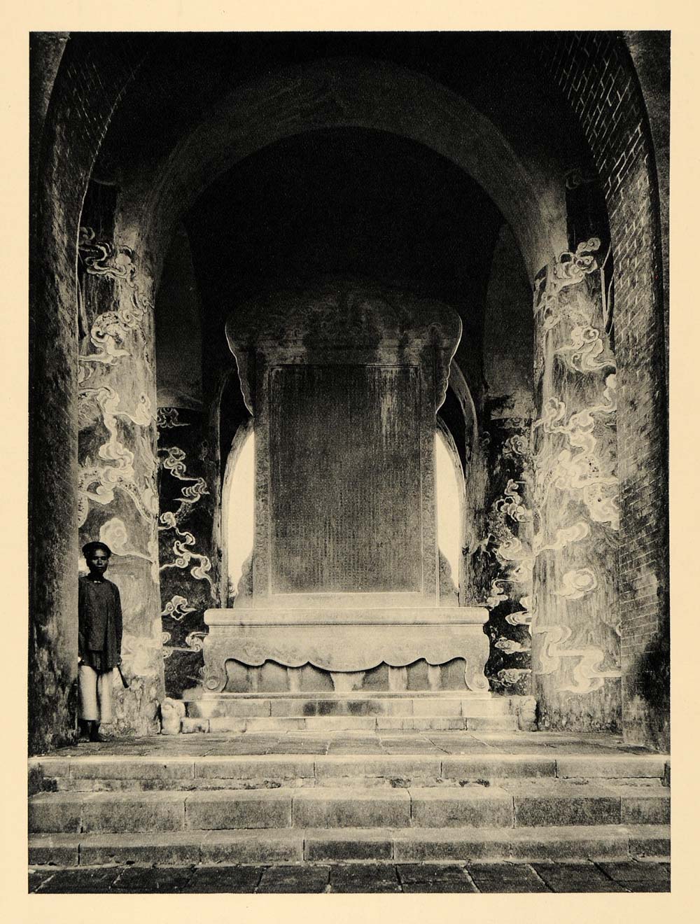 1929 Photogravure Emperor Tu Duc Nguyen Dynasty Royal Tomb Hue Vietnam Hurlimann