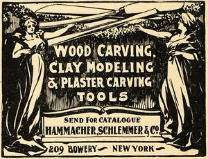 1902 Ad Wood Carvings Plaster Tools Clay Modeling Art - ORIGINAL INS2