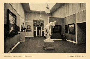 1902 Print Exhibition Vienna Secession Sculpture Paint ORIGINAL HISTORIC INS2