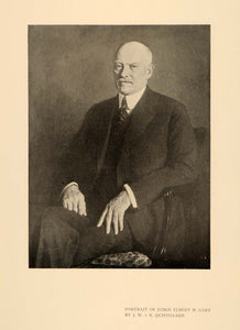 1920 Print Judge Elbert Gary Quistgaard Steel Lawyer - ORIGINAL HISTORIC INS2