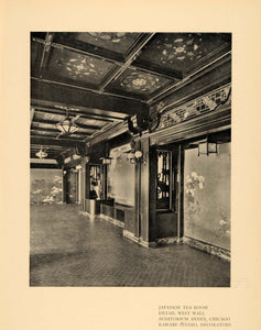 1908 Print Japanese Tea Room Annex Auditorium Kawabe - ORIGINAL HISTORIC INS3