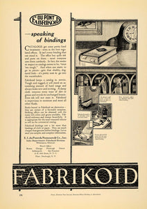 1921 Ad E I du Pont de Nemours & Co. Fabrikoid Delaware - ORIGINAL IPR1
