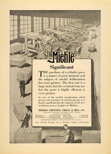 1917 Ad Miehle Printing Press & Mfg. Co. Machinery - ORIGINAL ADVERTISING IPR1