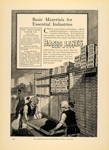 1920 Ad Whitaker Paper Co. Basic Lines Bond Supplies - ORIGINAL ADVERTISING IPR1