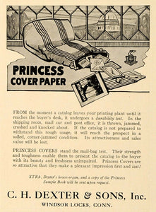 1920 Ad Princess Covering Papers Durability Dexter Sons - ORIGINAL IPR1