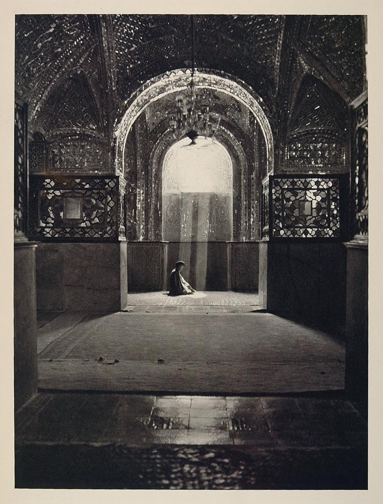 1937 Ghabr-e Agha Tomb Priest Tehran Iran Architecture - ORIGINAL IR1
