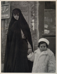 1937 Iranian Woman Chador Veil Costume Child Girl Iran - ORIGINAL IR1