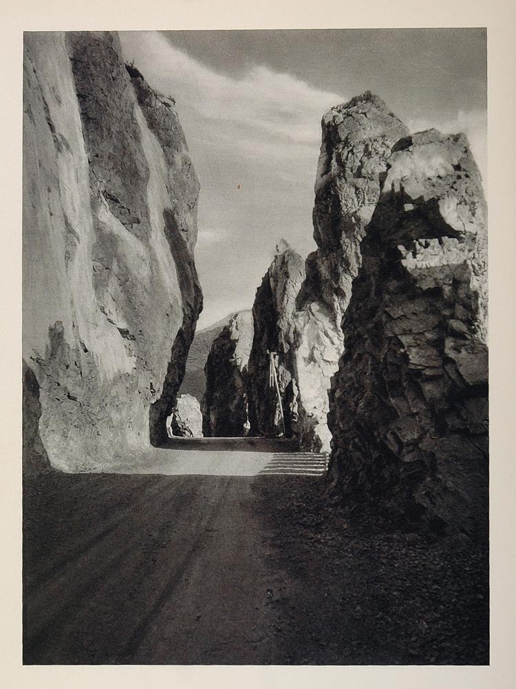 1937 Chalus Highway Road Mountain Iran Persia Graefe - ORIGINAL PHOTOGRAVURE IR1