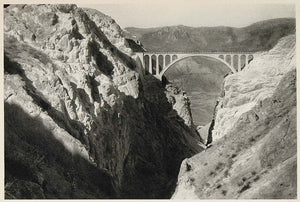 1937 Bridge Abbasabad Alborz Mountains Northern Iran - ORIGINAL PHOTOGRAVURE IR1