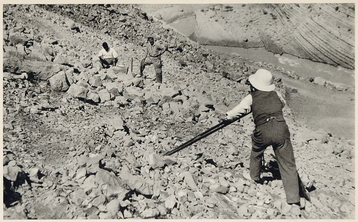 1937 Surveyor Surveying Railroad Landscape Iran Persia - ORIGINAL IR1
