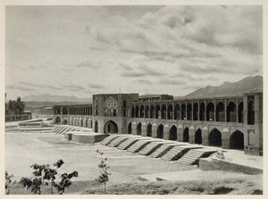 1937 Khaju Bridge Arch Zayandeh Rud River Isfahan Iran - ORIGINAL IR1