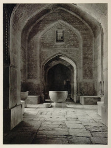 1937 Interior Shah Mosque Isfahan Iran Architecture - ORIGINAL PHOTOGRAVURE IR1