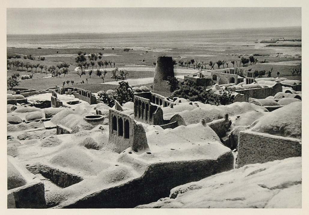 1937 Ruins Village Desert Sand Iran Persian Landscape - ORIGINAL IR1
