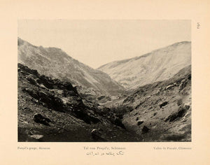 1926 Pasqal'a Gorge Shimran Iran Landscape Land Print ORIGINAL HISTORIC IR2
