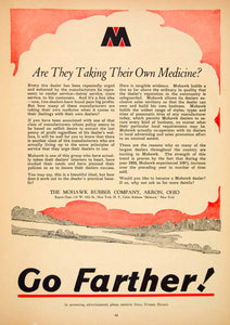 1925 Advert Mohawk Rubber Company Akron Ohio 136 West 65th Street New York IRR1