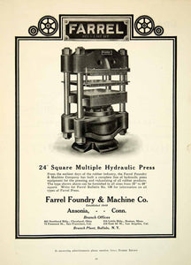 1925 Ad Hydraulic Press Farrel Foundry Machine Ansonia Connecticut 802 IRR1