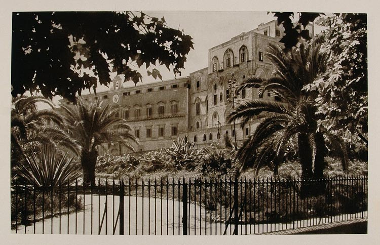 1926 Norman Palace Palazzo Reale Palermo Sicily Sicilia - ORIGINAL IS1