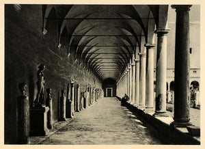 1927 Rome Baths Diocletian Museum Cloister Architecture - ORIGINAL IT3