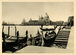1927 Venice Venezia Santa Maria della Salute Church - ORIGINAL PHOTOGRAVURE IT3