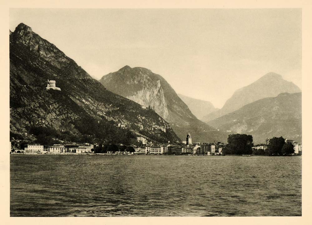 1927 Lake Garda Lago di Garda Italy Riva Mountains Alps - ORIGINAL IT3